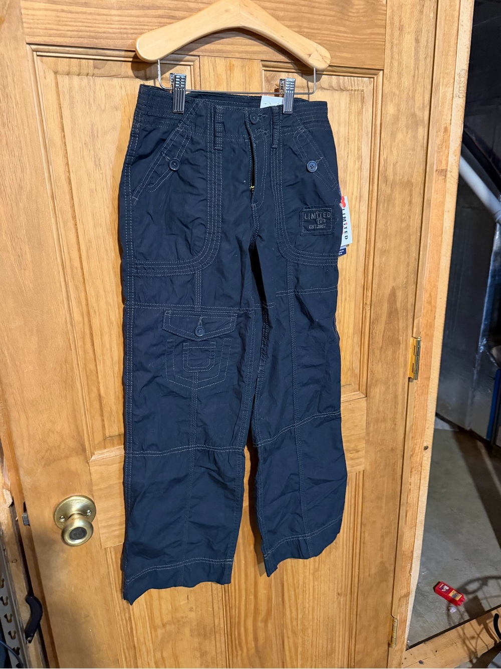 Limited Too Black Cargo Utility Pants for Kids